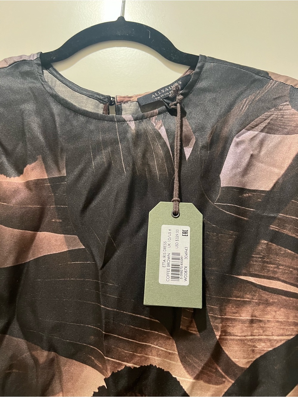 AllSaints iris dress. coffee brown color way - Picture 6 of 9